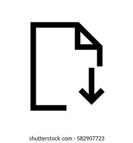 File mini line, icon, background and graphic. The icon is black and white, linear  flat, vector, pixel perfect, minimal, suitable for web and print. 