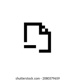 diseño de icono perfecto de píxel menos archivo. Diseño de estilo plano aislado en un fondo blanco. Ilustración del vector