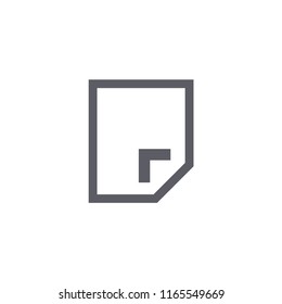 File Modern Simple Outline Vector Icon