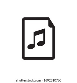 FILE MUSIC ICON , DOCUMENT MUSIC ICON