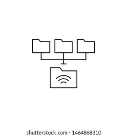 File, network vector icon. File, network vector illustration