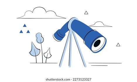 File not found flat blue illustration