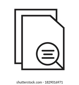 Vector de diseño de icono de búsqueda de notas de archivo