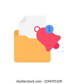 File Notification icon in vector. Logotype
