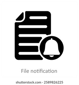 File Notification and message icon concept