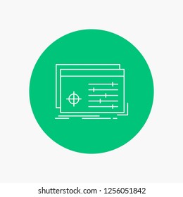 File, object, processing, settings, software White Line Icon in Circle background. vector icon illustration