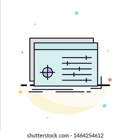 File, object, processing, settings, software Flat Color Icon Vector. Vector Icon Template background