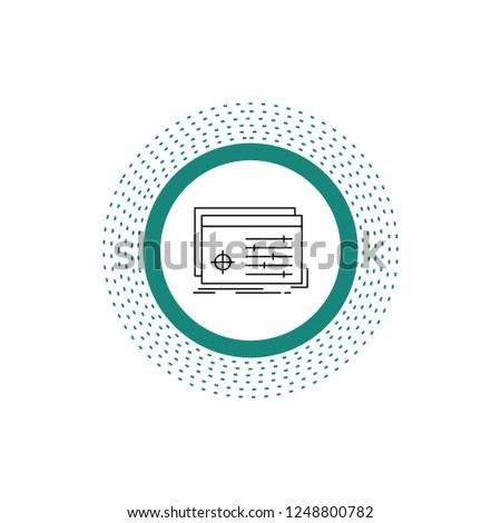 File, object, processing, settings, software Line Icon. Vector isolated illustration