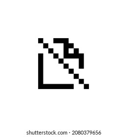 Datei von Pixel perfekt Symbol Design. Flaches Design einzeln auf weißem Hintergrund. Vektorgrafik