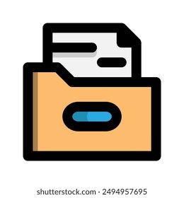 File organizer flat icon. files, folders, data, formats. suitable for interfaces, websites, UI and mobile apps.