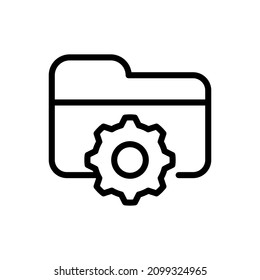 file organizing icon vector isolated on white background
