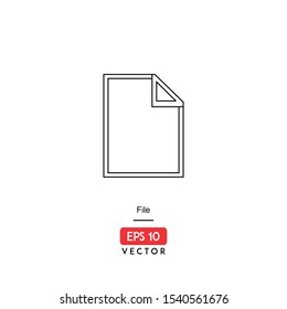 File outline icon, EPS10 - Vector