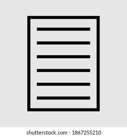 file outline icon isolated vector illustration
