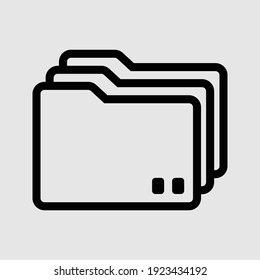 file outline icon isolated vector illustration
