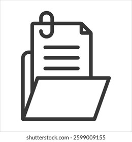 File Outline Icon Vector Illustration