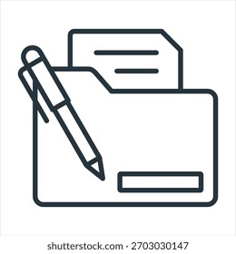 File Outline Icon Vector Illustration