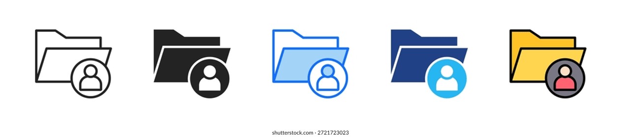 Conjunto de iconos de propiedad de archivo Colección de estilos múltiples