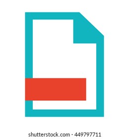 file paper flat icon isolated vector illustration