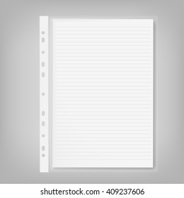 file, paper holder,  multifora. vector illustration