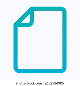 File And Paper Lineal Gradient Icon For User Interface, Isolated Vector Icon.