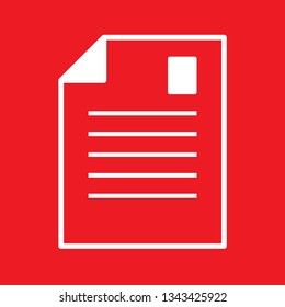 file, paper, note icon, stock vector illustration, EPS10.