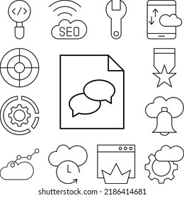 File, paper, SEO icon in a collection with other items