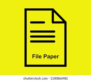 File Paper Vector Icon