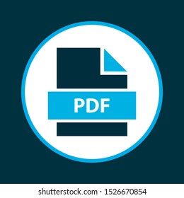 File pdf icon colored symbol. Premium quality isolated paper element in trendy style.