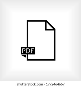 File PDF Icon. Portabel Document Symbol - Vector.
