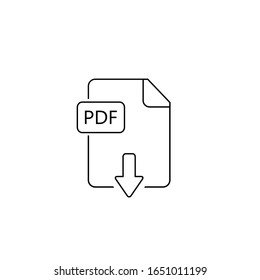 PDF-Zeilensymbol ablegen. Vektorillustration