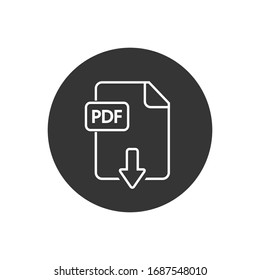 File PDF line icon. Vector illustration