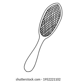 A file for a pedicure. Hand-drawn doodles. Hand and nail care. Vector illustration isolated on white background.