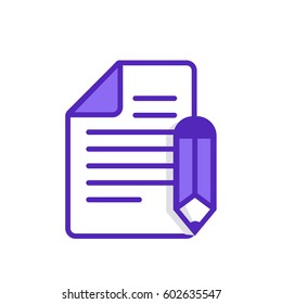 File with pencil minimalistic