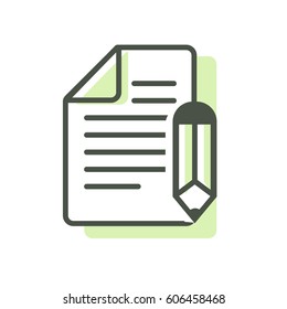 File with pencil minimalistic