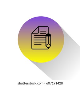 File with pencil minimalistic