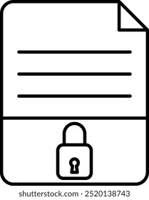 File Permissions Vector Line Icon Design