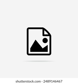 Icono de Imagen de archivo plano. Vector de imagen de archivo