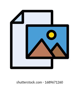 file picture vector flat color icon 