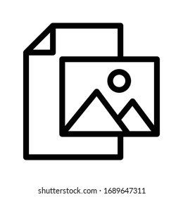 file picture vector thin line icon 