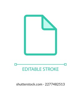 File pixel perfect glassmorphism ui icon. Desktop shortcut. Note taking. Color filled line element with transparency. Vector pictogram in glass morphism style. Editable stroke. Arial font used