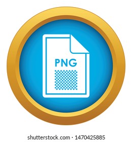 File PNG icon blue vector isolated on white background for any design