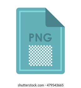 File PNG icon in flat style isolated on white background. Document type symbol vector illustration