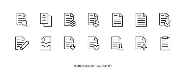 iconos de línea premium de archivo. Paquete de objetos de esquema para diseño web y UIUX. Colección de iconos
