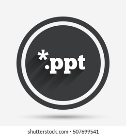 File presentation icon. Download PPT button.