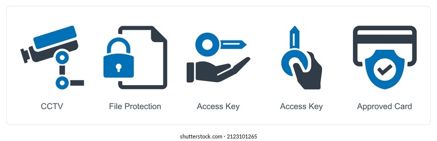 File Protection And Access Key Icon Concept