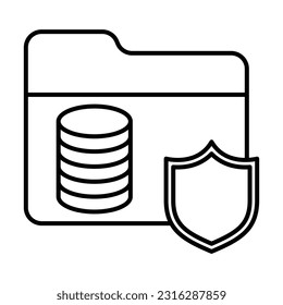 File Protection Icon Design For Personal And Commercial Use.
