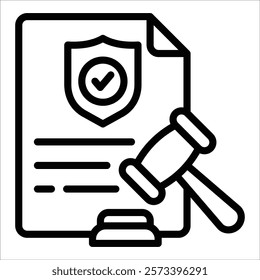 File Protection Icon Element For Design