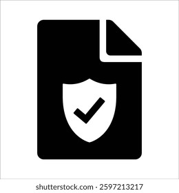 File Protection Icon Simple Vector Illustration