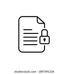 File protection icon vector illustration. Encryption icon symbol flat design