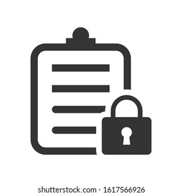 File protection icon. vector symbol